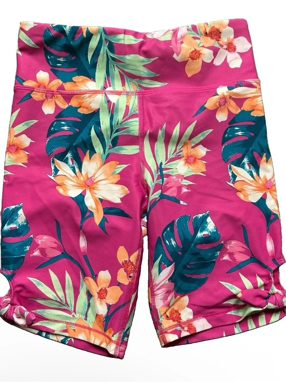 Girl’s Old Navy Active Power Soft Floral Biker Shorts Size Large (10/12)